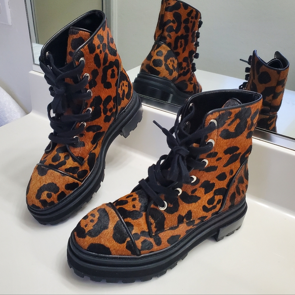 SCHUTZ Maylova LEOPARD Boots - Picture 2 of 11